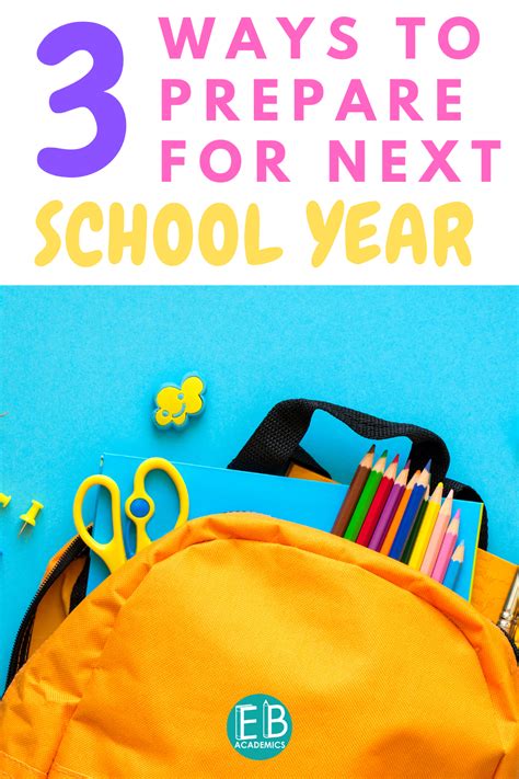 Preparing For Next School Year Artofit
