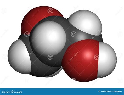 Glycidol Molecule 3d Rendering Stock Illustration Illustration Of