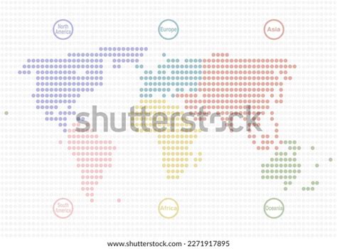 World Map Six Continents Earth Dot Stock Vector (Royalty Free) 2271917895 | Shutterstock