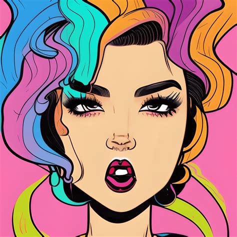 Grillige Pop Art Afbeelding Voor Latina Meisjes Creative Fabrica