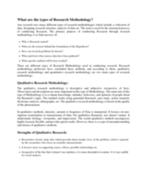 SOLUTION: Research importance of research methodology in research and ... 