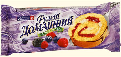 Рулет "ООО Раменский кондитерский комбинат" Домашний (Лесная Ягода ...