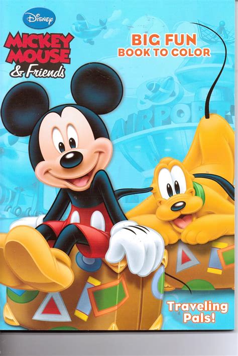 Amazon Mickey Mouse Friends Big Fun Book To Color Traveling Pals