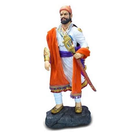 White Chhatrapati Shivaji Maharaj Marble Statue For Worship Outdoor