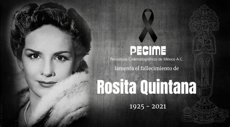 Murió Rosita Quintana Estrella De La Época De Oro Del Cine Mexicano