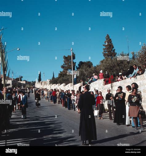 Palmsonntag In Israel 1970er Jahre Palm Sunday In Israel 1970s Stock