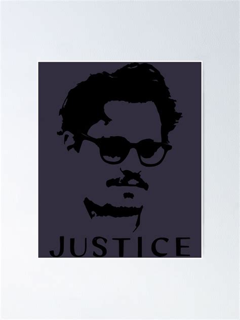 Póster Abandono de la escuela de belleza Modelo gay Justicia para Johnny Depp Regalos geniales