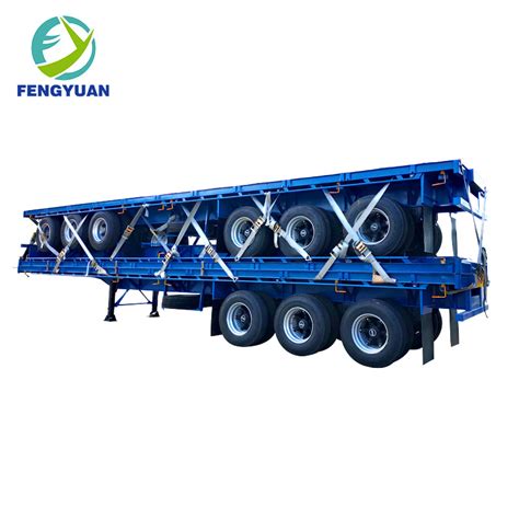 Heavy Duty High Quality Axle Flatbed Fengyuan Brand Container Flat