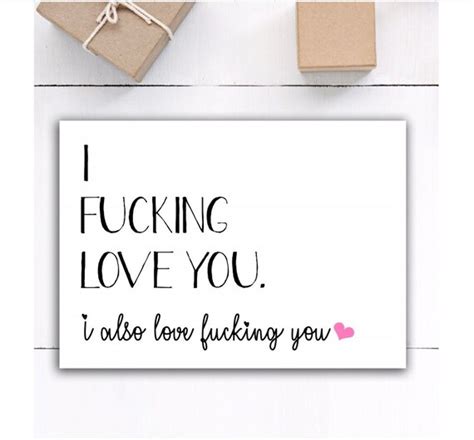 Funny Sex I Love Fucking You Card Card For Boyfriend Husband Etsy