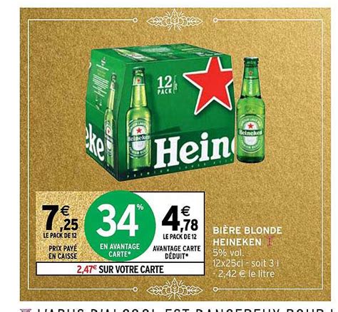 Promo Bi Re Blonde Heineken Chez Intermarch Icatalogue Fr