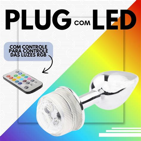 Plug Anal Led RGB Contole Para Mudar Cores Plug Anal P Shopee Brasil