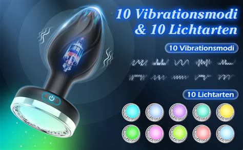 SENSIVO Analplug Analvibratoren für Mann mit Vibrationsmodi und Lichttypen Sex Spielzeug
