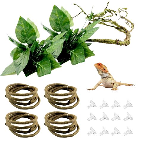 Snapklik 3 Pcs Flexible Bend A Branch Jungle Vines Reptile Plants