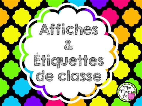 Ensemble D Affiches Et D Tiquettes Pour La Classe Disponible Sur