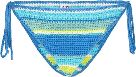 Ganni Crochet Cotton String Bikini Briefs ShopStyle Two Piece Swimsuits