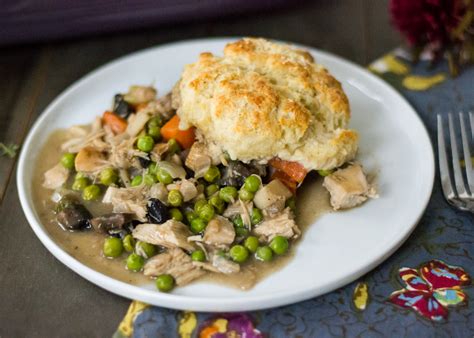 Turkey Pot Pie With Cheddar Biscuit Crust Flying Fourchette