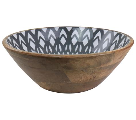 Thirstystone Large Mango Wood Serving Bowl Qvc