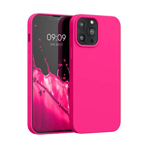 Silicone Iphone 13 Pro Case Neon Pink Caseface