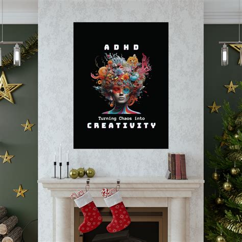 Adhd Poster Adhd Art Neurodiversity Adult Adhd Art Wall Art T For