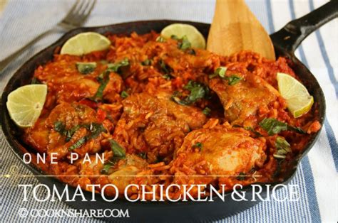 One Pan Tomato Chicken And Rice In Minutes Cook N Share World