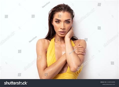 Beauty Portrait Sexy Brunette Russian Woman Stock Photo 2100534499 Shutterstock