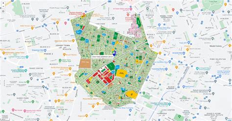 Johar Town 1 Map Lahore Map Satellite View Emappk