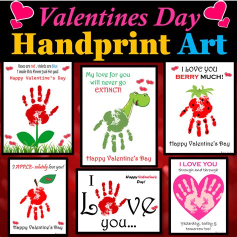 Valentines Day Handprint Craft, Keepsake Art, Valentines Day Activities ...