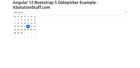 How To Use Bootstrap Datepicker In Angular 12 ItSolutionStuff