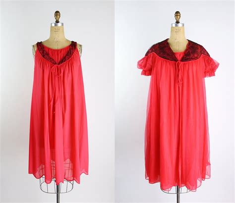 50s Red And Black Two Piece Set Mod Vintage Lingerie 50 Parasol Vintage Atlanta GA