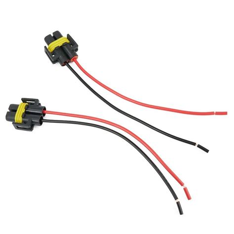 2x H11 H8 Wiring Harness Female Socket Wire Connector Plug Extension