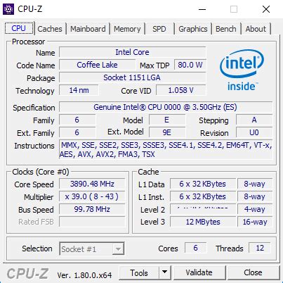 Prime specifiche dell'Intel Core i7-8700K Coffee Lake, 6 Core 4,3 GHz