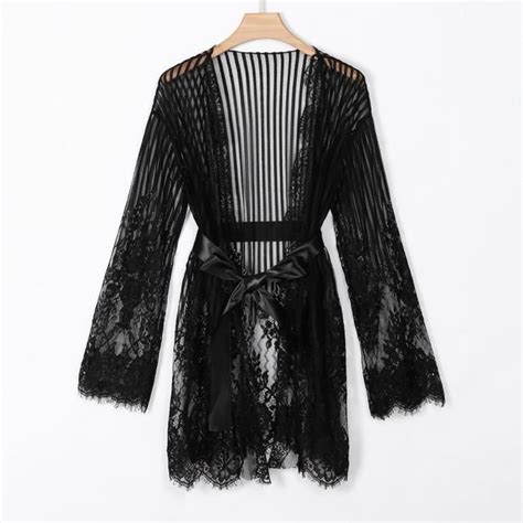 Lingerie sexy en dentelle pour femmes n Noir Cdiscount Prêt à Porter