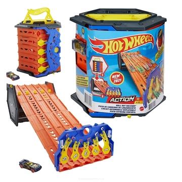 Hot Wheels Pistă de cursă portabilă cu mașinuță și indicator de sosire Tulli ro