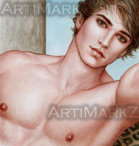 Nude Male Drawing Realism Gay Fine Art Print Welcome Sight