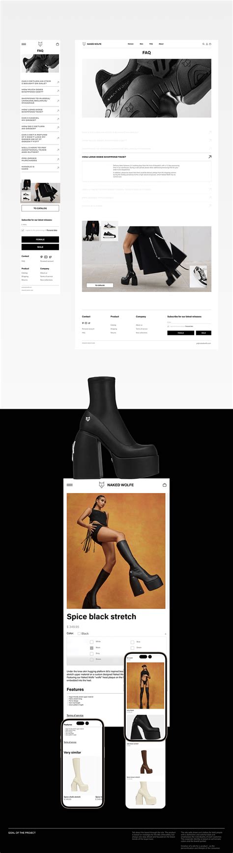 Naked Wolfe Redesign Site On Behance