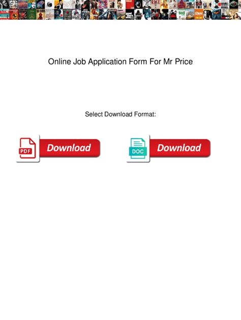 Mr Price Job Application Online Fill Online Printable Fillable