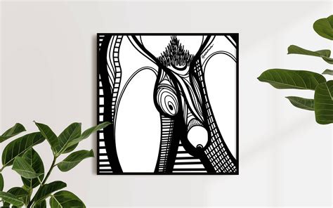 Abstract Penis 13 Male Nude Illustration Sexy Wall Art Printable Trendy Artwork Digital Print