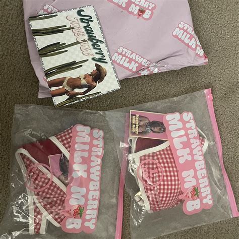 Strawberry Milk Mob Bikini Ranch Water Set Red Depop