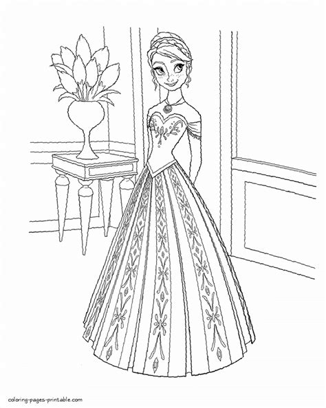 Frozen Coloring Pages Free Printable Anna