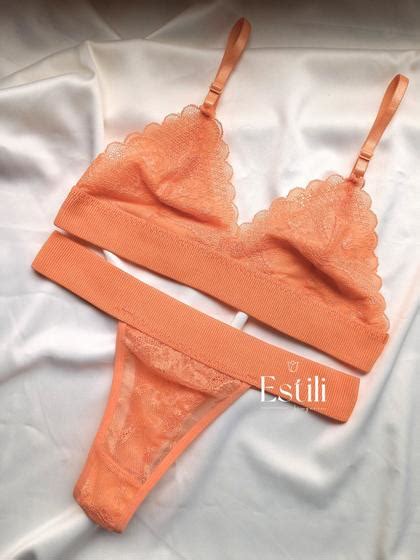 Kit 3 Conjunto Feminino Renda Sexy Sem Metal Transparente Calcinha Sutiã estili lingerie