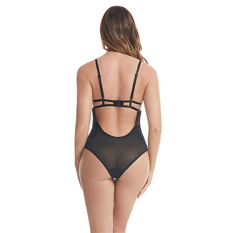 OEM ODM Supplier Vinyl Transparent Mesh Bodysuit For Women Lace Bodysuit Lingerie Sexy Hot