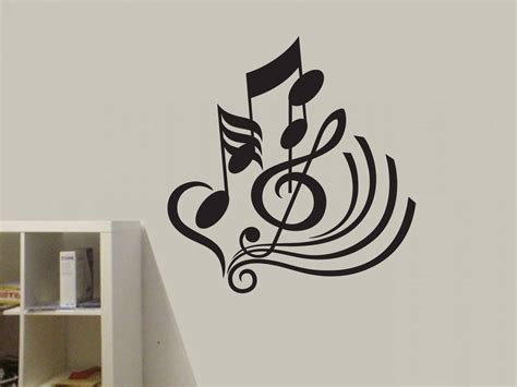 Musical notes wall art decal sticker