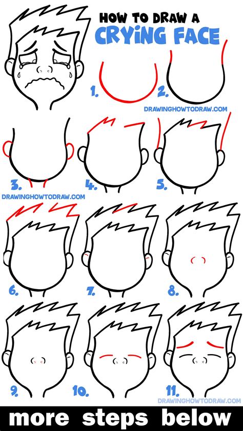 How To Draw A Crying Face