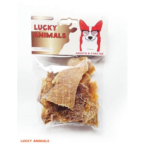 🥇168 р. – Лакомство для собак Lucky Animals Вымя говяжье купить в ...