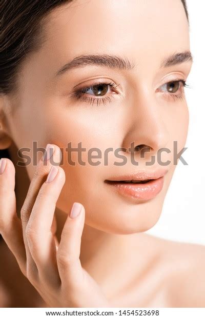 Beautiful Naked Woman Perfect Skin Touching Stock Photo Shutterstock