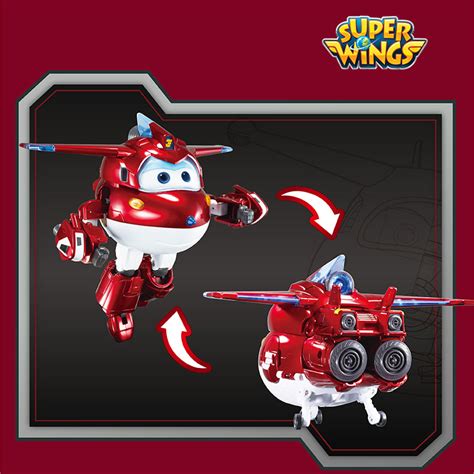 Super Wings Season 7 Deluxe Exclusive Transforming Jett With Led Actio