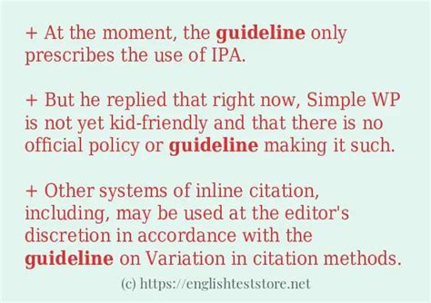 "guideline" how to use? - EnglishTestStore Blog