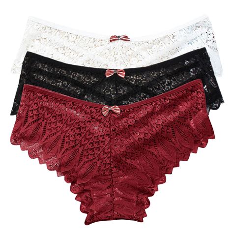 Luxalzxs Underwear Women Pack Pc Lingerie G String Lace Briefs Underwear Panties T String