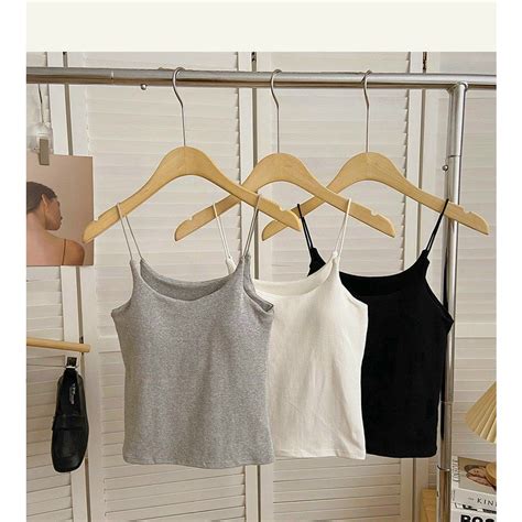 Áo Bra Nữ Dây Mảnh Dáng DÀI chất cotton trơn Có Đệm Ngực Hot Trend Mới Shopee Việt Nam