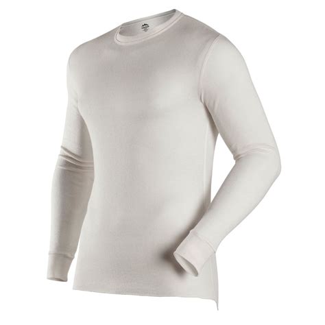 Coldpruf Coldpruf Mens Basic 2 Layer Long Sleeve Crew Winter White Xlarge